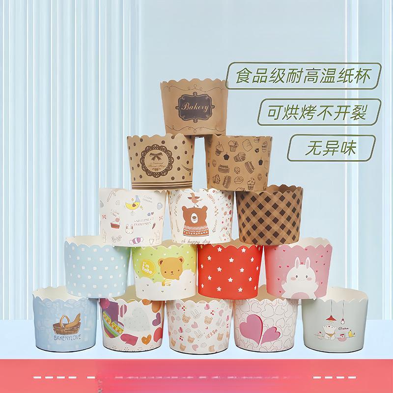 High-temperature resistant cupcake liners for oven, fryer, and steamer, coated high-temperature cupcake liners