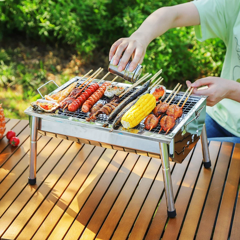 Zibo BBQ бытовой открытый гриль из нержавеющей стали Складной гриль барбекю уголь гриль барбекю инструменты для барбекю