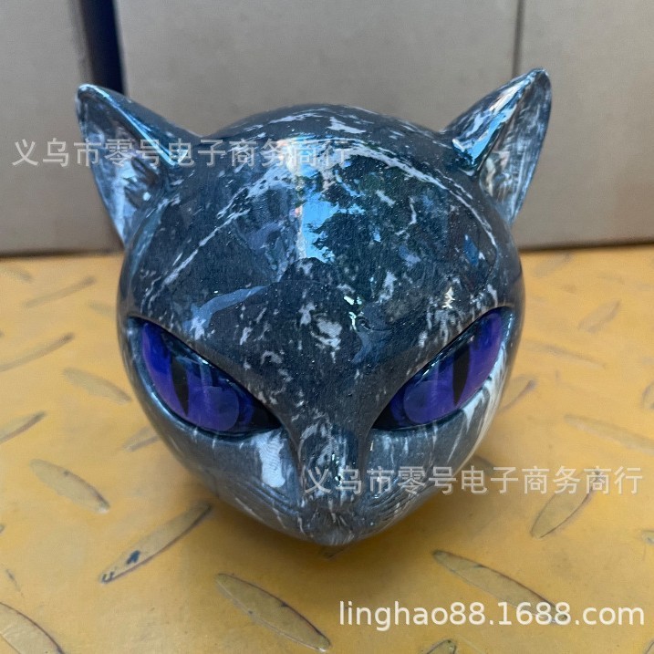跨境新款Luxury black cat figurine奢华黑猫摆件树脂猫石|undefined