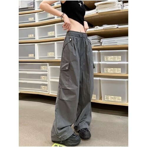 2025 new style loose casual parachute dopamine paratrooper pants American quick-drying overalls women's summer thin style
