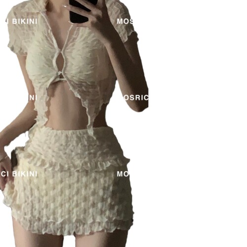  designer new split women's swimsuit three-piece sexy hot girl swimsuit covering belly and flesh hot spring wholesale