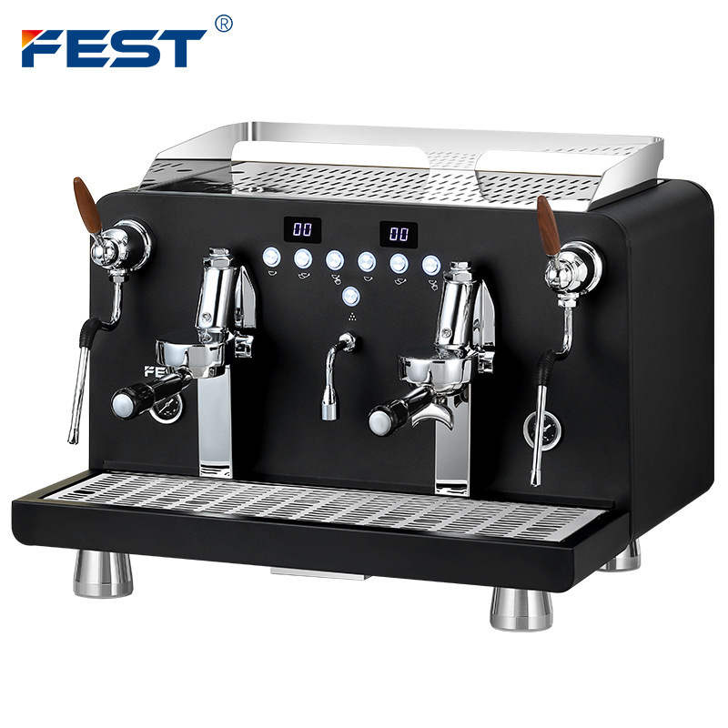 Fest Commercial Coffee Machine Semi-Automatic Italian Coffee Shop Professional Double-Head Coffee Extraction Machine Liquid Coffee Milk Tea Fest Commercial Coffee Machine Semi-Automatic Italian Coffee Shop Professional Double-Head Coffee Extraction Machine Liquid Coffee Milk Tea