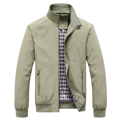Jacket, men's casual business coat, spring and autumn men's solid color light coat, large size
