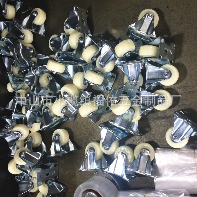 1.5寸静音万向轮带刹车2.5寸丝杆家具轮3寸双轴承重金钻轮万向厂