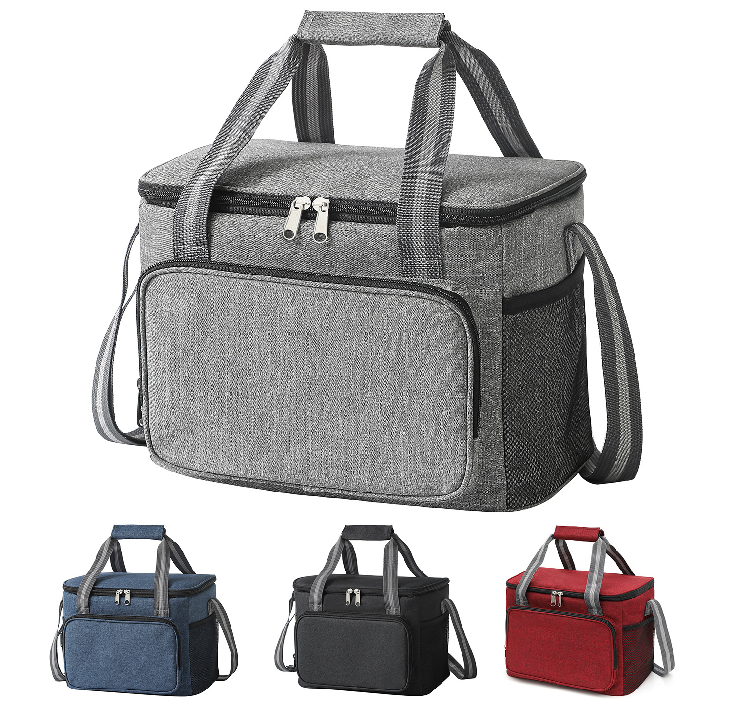 Cross-Border Lunch Bag 15L Oxford Cloth Insulated Bag Lunch Box Tote Bag Lunchbox Bag Outdoor Camping Picnic Bag