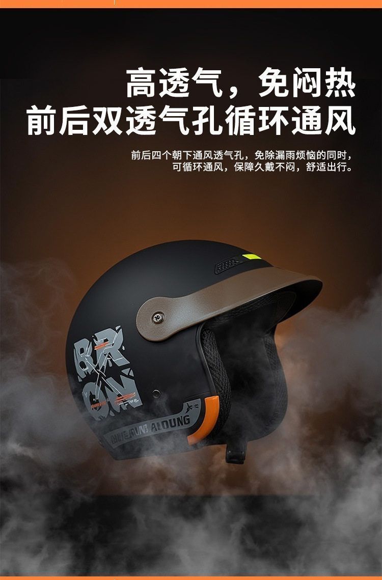 New National Standard Electric Vehicle Helmet Winter Men's and Women's Battery Motorcycle Cap Safety All-Season Universal Cycling Half Helmet