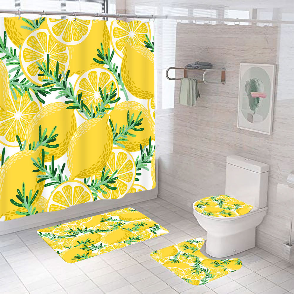 Watercolor Series Manufacturer Direct Supply Digital Printing Partition Curtain Shower Curtain Waterproof and Mildew-Proof Shower Toilet Partition Curtain