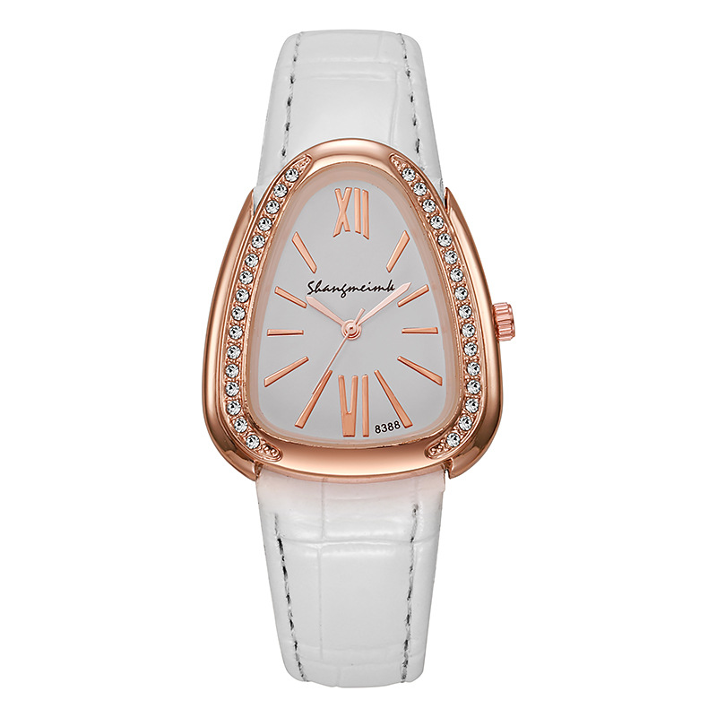 Shangmei Cross-border nuevo estilo pequeño correa fina reloj de moda para mujer en forma de serpiente reloj de cuarzo de moda casual con diamantes image 9