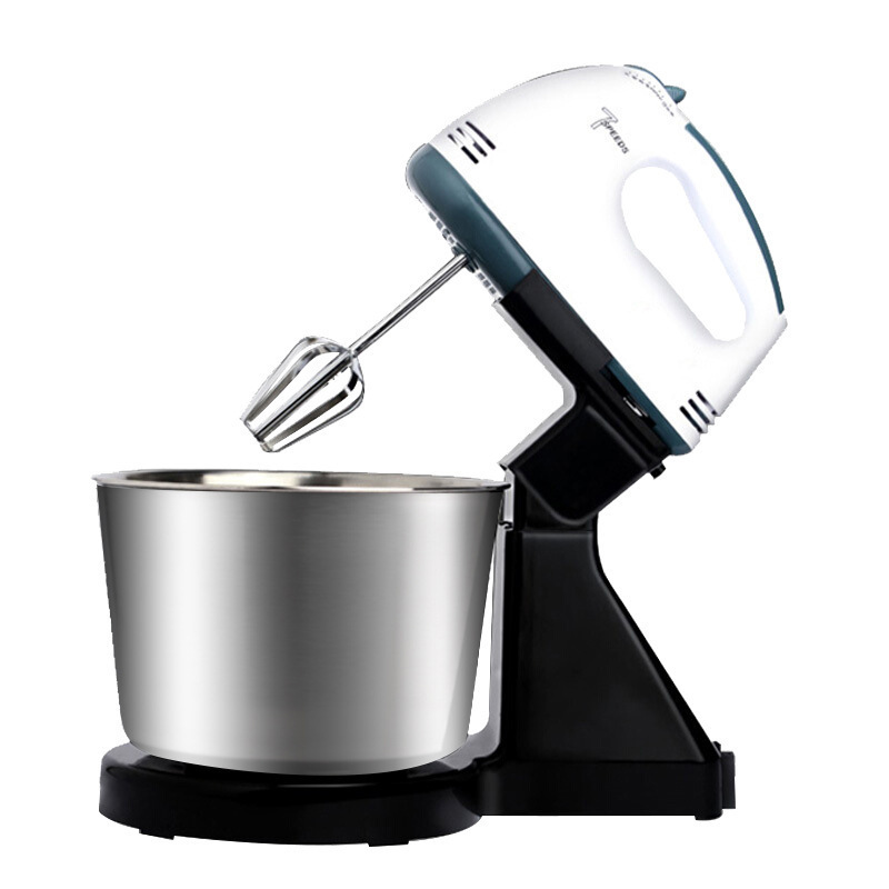 Tabletop Egg Beater With Stainless Steel Bucket, Mixing Eggs, Whipping Cream, Baking Cakes, And Dough Mixer For Home Use_voghion.com