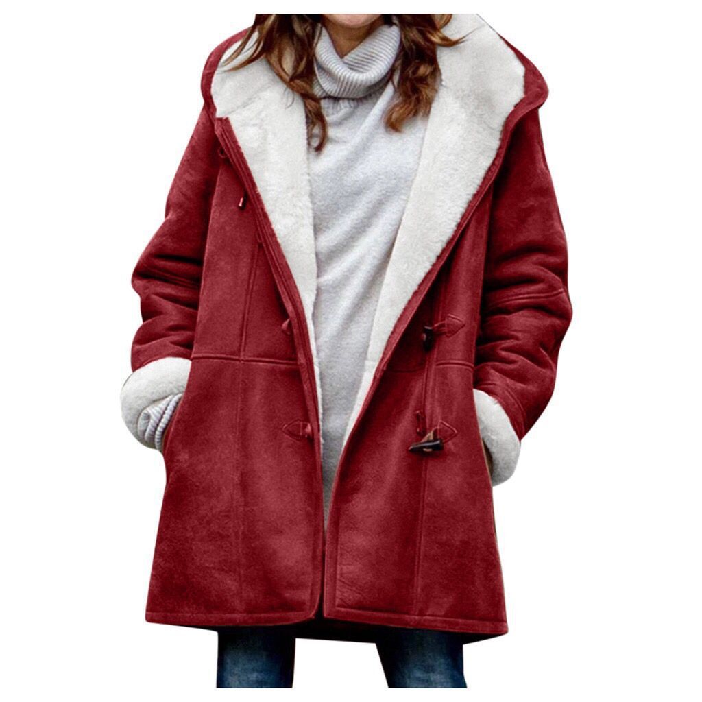 Femmes Mode Couleur Unie Poche Unique Poitrine Manteau Manteau En Laine display picture 4