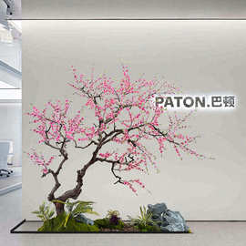 仿真桃花树假桃树型假树网红樱花树造景节日新年许愿树花树装饰