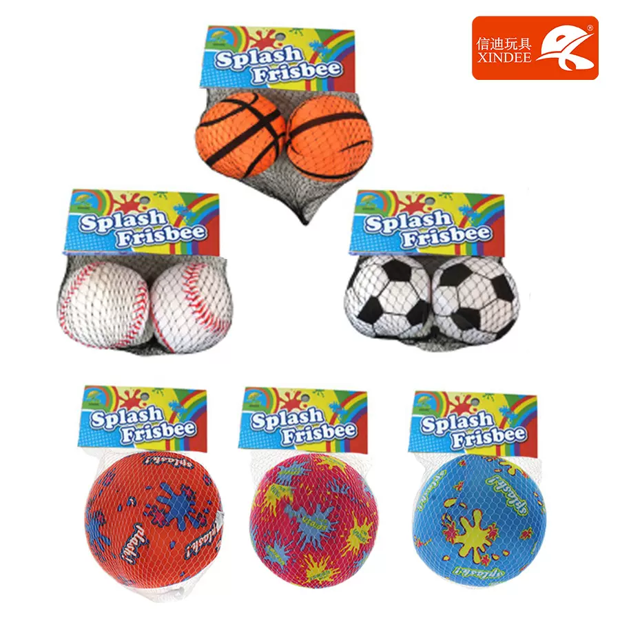 外贸直供儿童水布球 炫彩篮球足球橄榄球体育水上戏水玩具水布球