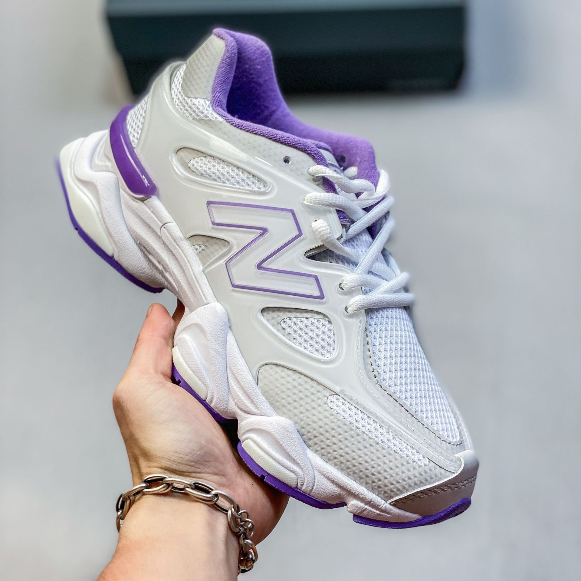 Pure original NB9060 retrógrado zapatos de zapatos de papá cómodos de amortiguación universal para hombres y mujeres zapatos deportivos de viaje y ocio