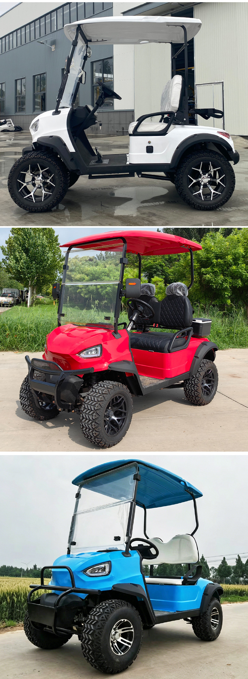Electric Golf Carts for Export, 4-Seater and 6-Seater, Hotel and Airport Shuttles, Tourist Site Transport Vehicles