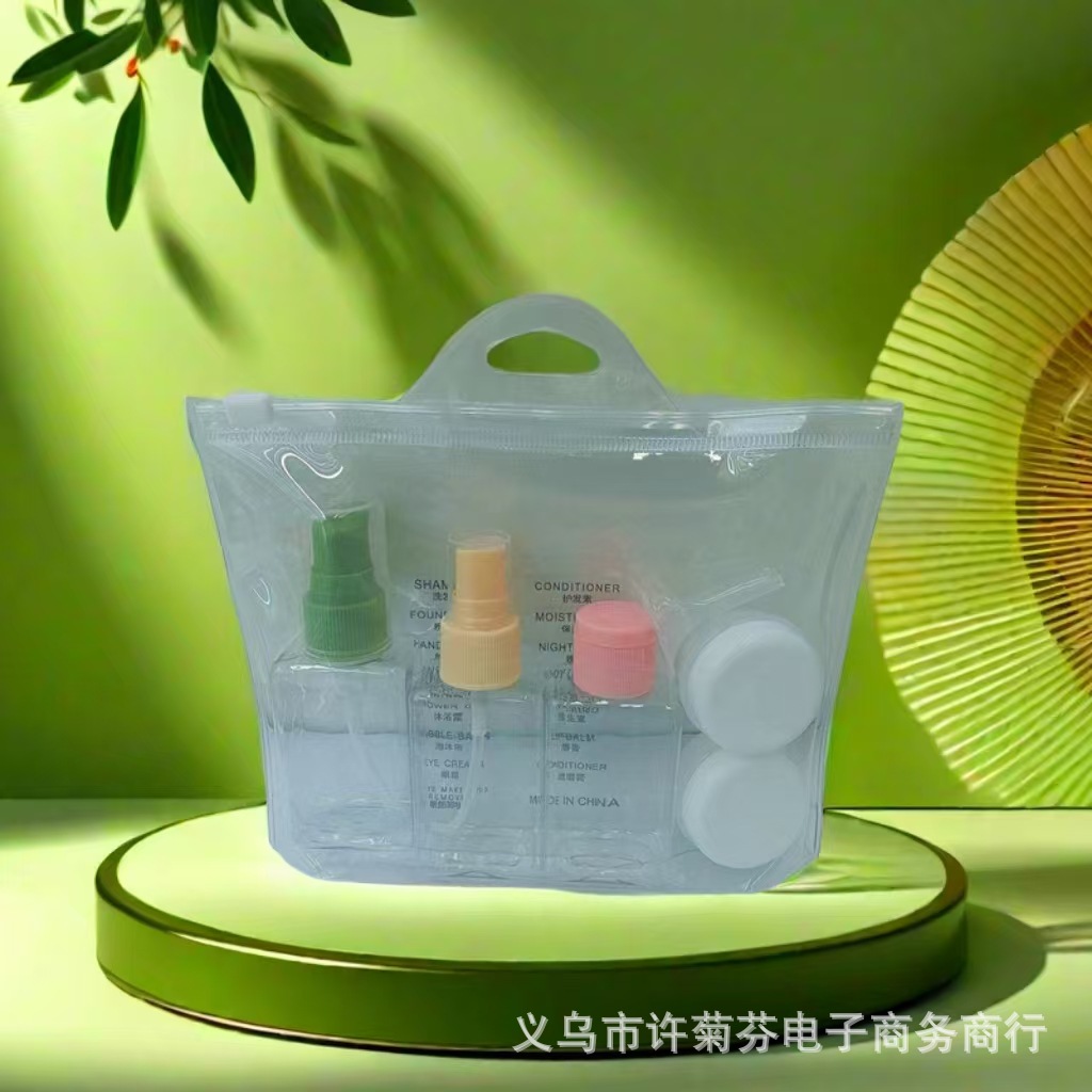 2475-2476彩色方形钻石分装套瓶旅行分装瓶化妆分钟瓶厂家批发