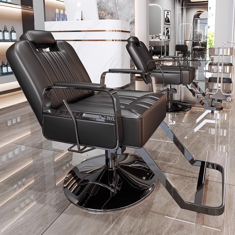 La peluquería de alta gama puede bajar la silla de peluquería, la silla de corte de pelo de teñido en caliente giratorio de elevación especial para la peluquería de alto perfil, simple image 3