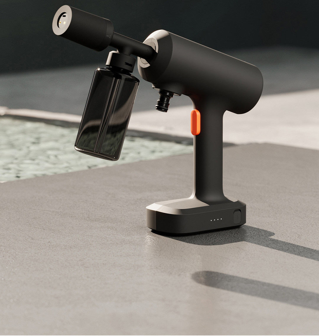 Compatible with Mi&Jia wireless car washer 2, home-use pressurized high-pressure water gun, portable rechargeable car wash gun