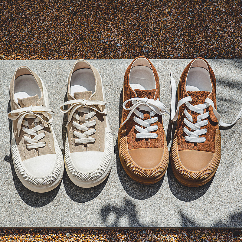 3172 Big Head für Herren 2024 Frühjahr Neues Echtleder Dicke Sohle Lässiger Promi Gleicher Akademie-Stil Klein und beliebt_voghion.com