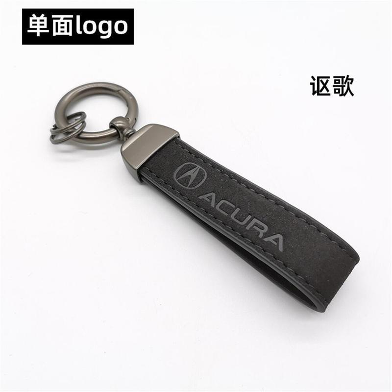 スエードレザーカーキーホルダートレンディなブランドカーロゴキーホルダーメンズハイエンドペンダントメルセデスベンツメタルレザーキーホルダー|undefined