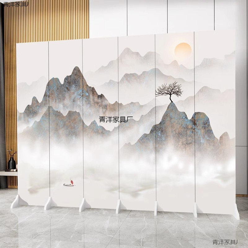 New Chinese Style Home Partition Screen Entrance Room Bedroom Entry Office Simple Folding Screen Partition Living Room