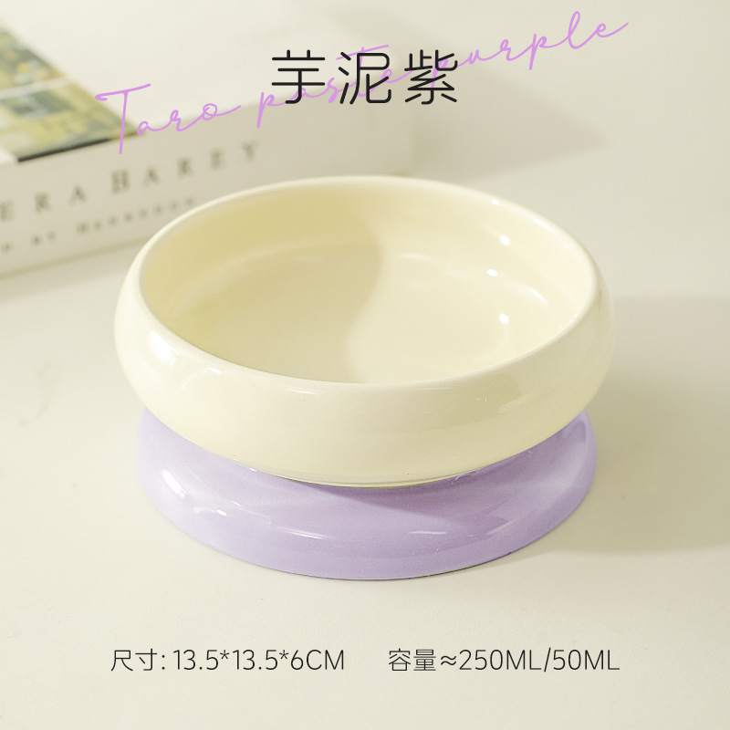 Tazón de cerámica para gatos, tazón de comida para gatos, tazón de comida para gatos, tazón para perros de pies altos, tazón de agua para bebidas, tazón de arroz para mascotas, tazón para gatos jóvenes