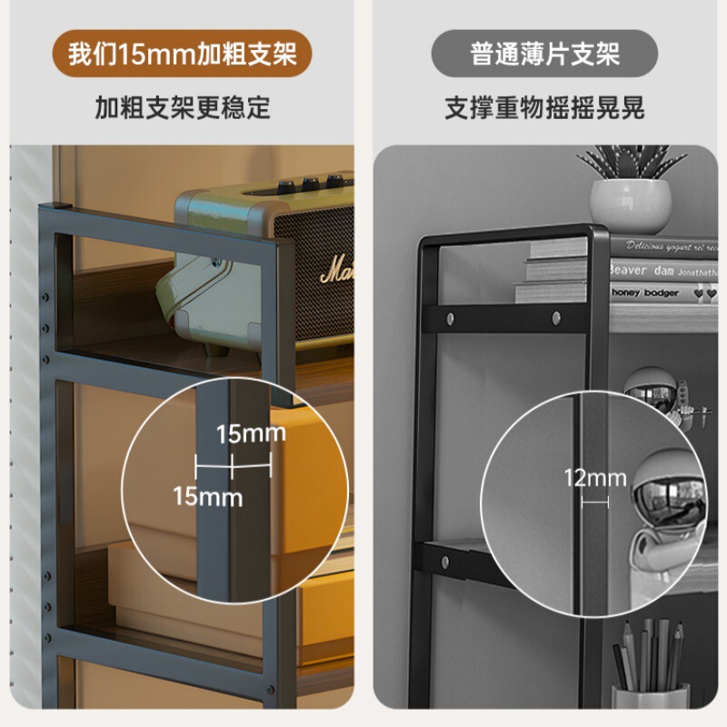 桌上书架桌面置物架家用多层整理架收纳架子简易小型书柜铁艺层架|undefined