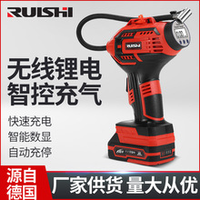 銳仕定制 20V汽車車載多功能自動充停鋰電高壓充氣泵打氣泵套裝