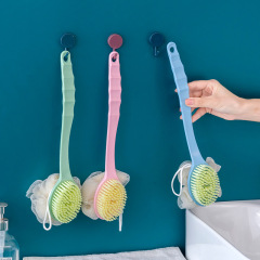Japanese-style back scrubbing brush, back scrubbing sponge brush, back scrubbing brush for adults, soft handle, long handle, back scrubbing brush for bathing