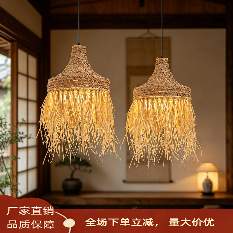 Wabi-Sabi Style Pendant Lights, Homestay Living Room and Dining Room Lights, Bedroom Vintage Style Bohemian Lighting Fixtures, Vintage Style Lighting Fixtures