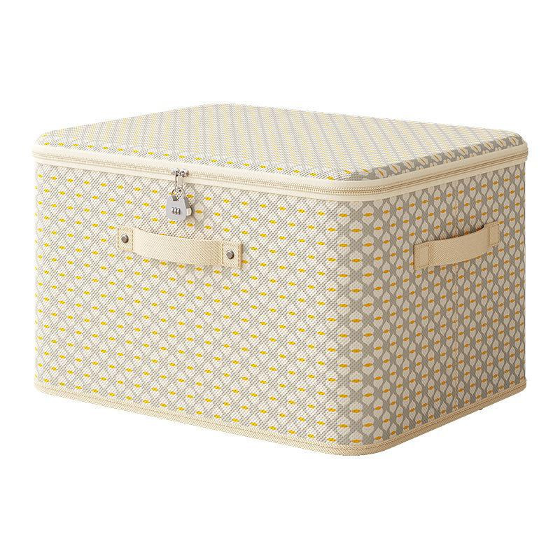 Tablero de ajedrez no tejido caja de cremallera caja de almacenamiento de ropa casera caja de almacenamiento de juguetes