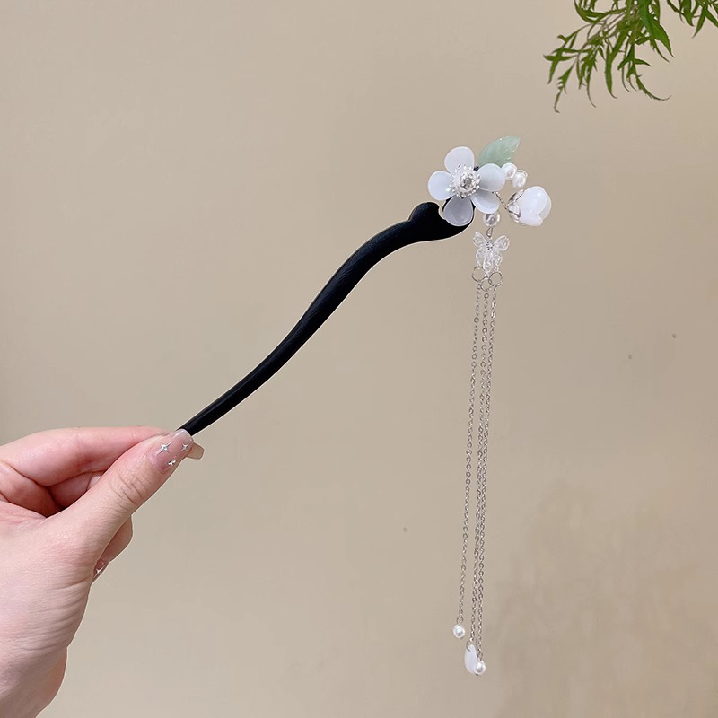 Lámpara Palacio emisor de luz horquilla borla de alto grado de las mujeres de estilo chino horquilla de pelo de estilo nacional updo pelo paso-sacudida chaleco falda