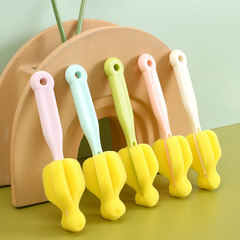 Long handle pacifier brush, bottle brush combination, small bottle sponge cleaning brush, household cleaning brush wholesale
