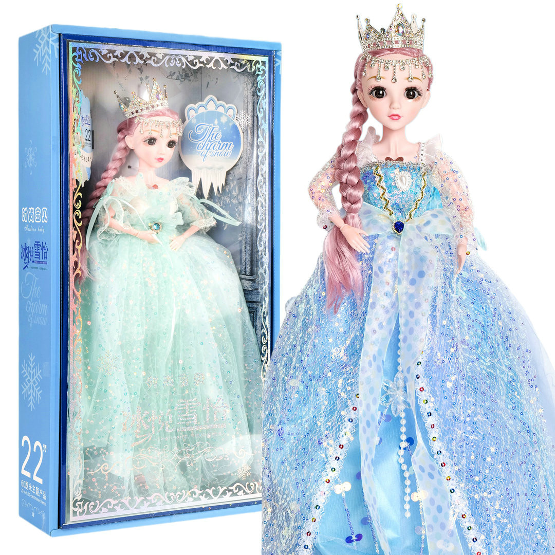 (2개) 다기능 얼음과 눈 마법의 공주 인형 6636 여자 놀이 가정 교육 기관 등록 어린이 장난감 도매