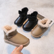批发一件代发2022冬款男童休闲加厚雪地靴韩版男女学生保暖棉靴