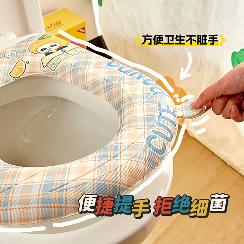 EVA asiento del inodoro lindo cuatro estaciones universal impermeable engrosada hogar asiento del inodoro anillo borrable cojín del asiento del inodoro portátil