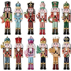 クリスマス木製装飾品クリスマス木製吊り下げ装飾品くるみ割り人形装飾木製吊り下げパーティーホームデコレーション
