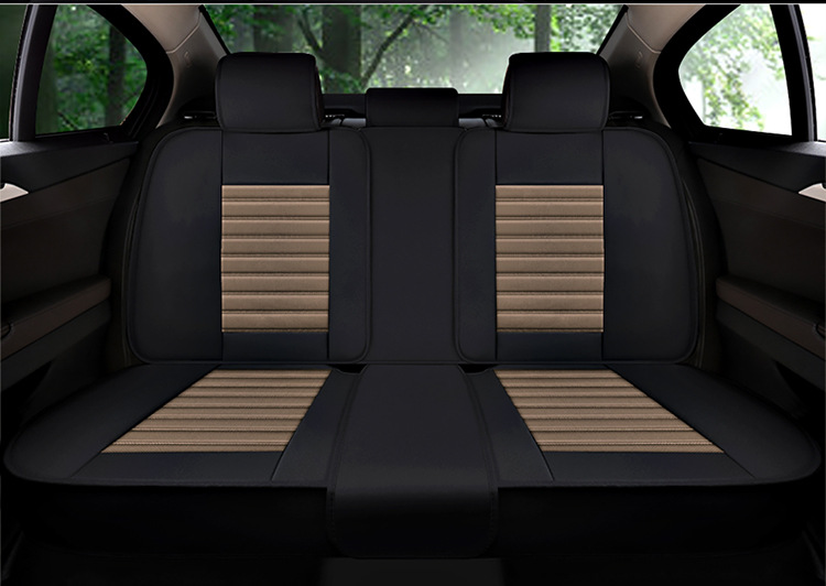 Car Seat Cushion Cover, Linen Full Surround Fabric Seat Cover, Universal for All Seasons, Summer Seat Cushion