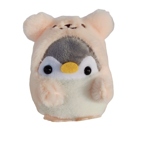 Cute Plush Bear Transformed into Penguin Backpack Toy Plush Ornament Grabber Doll Keychain Figurine Gift