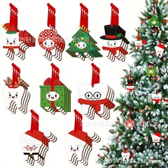 18ピース木制歯クリスマスの装饰歯科医のテーマ祭りペンダント歯科プロホームぶら下げ木制