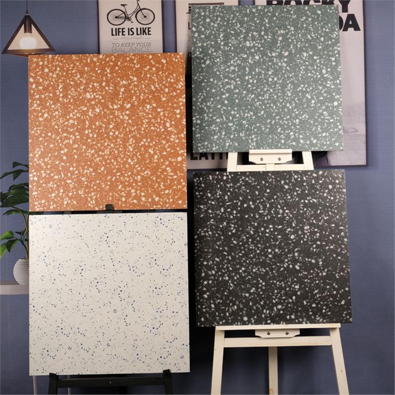 网红彩色水磨石砖室外600x600工程瓷砖北欧地砖橙色墨绿色仿古砖