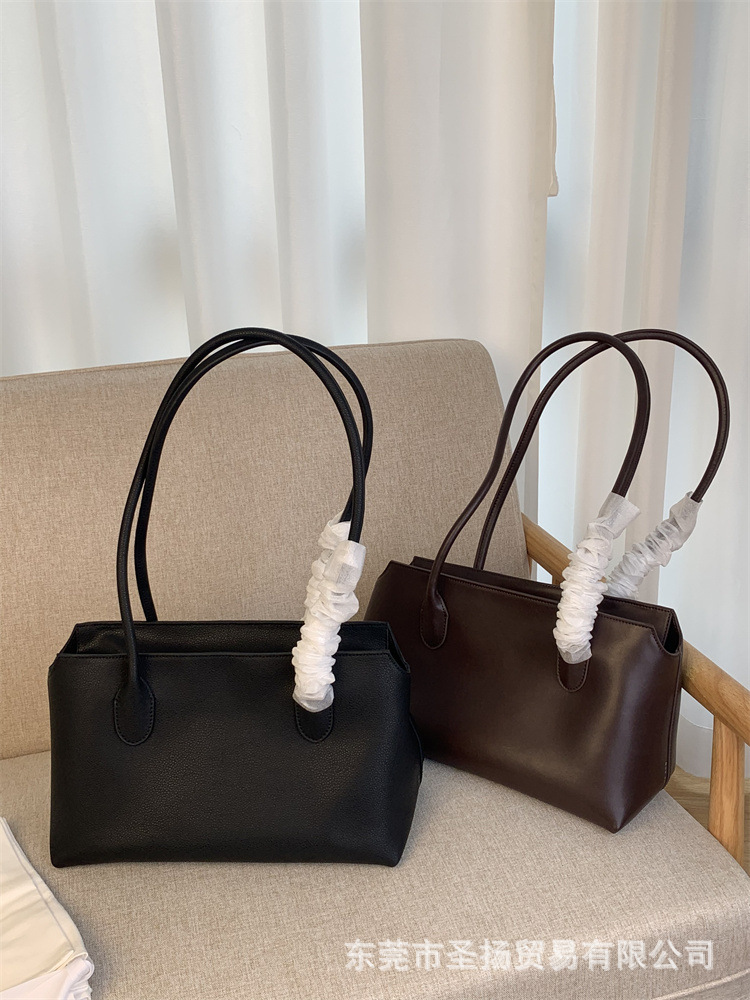 ハイエンドニッチThe*Rowシンプルな本革ロングショルダーストラップ脇の下バッグ多用途大容量ハンドバッグトートバッグ女性用