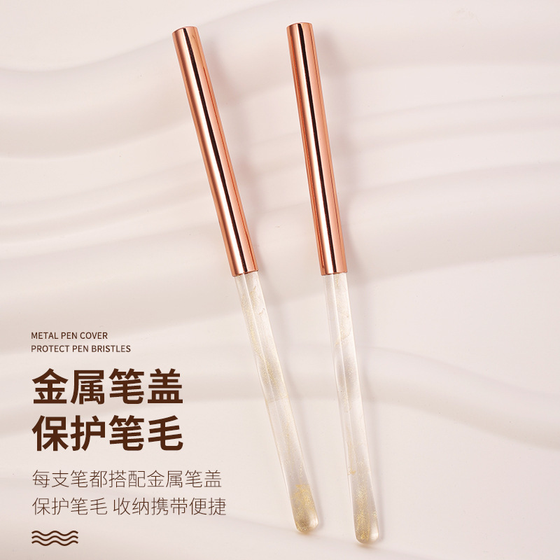 新款加长美甲格纹笔长拉线笔软弹柔韧多功能拉线绘制复古格纹美甲|undefined