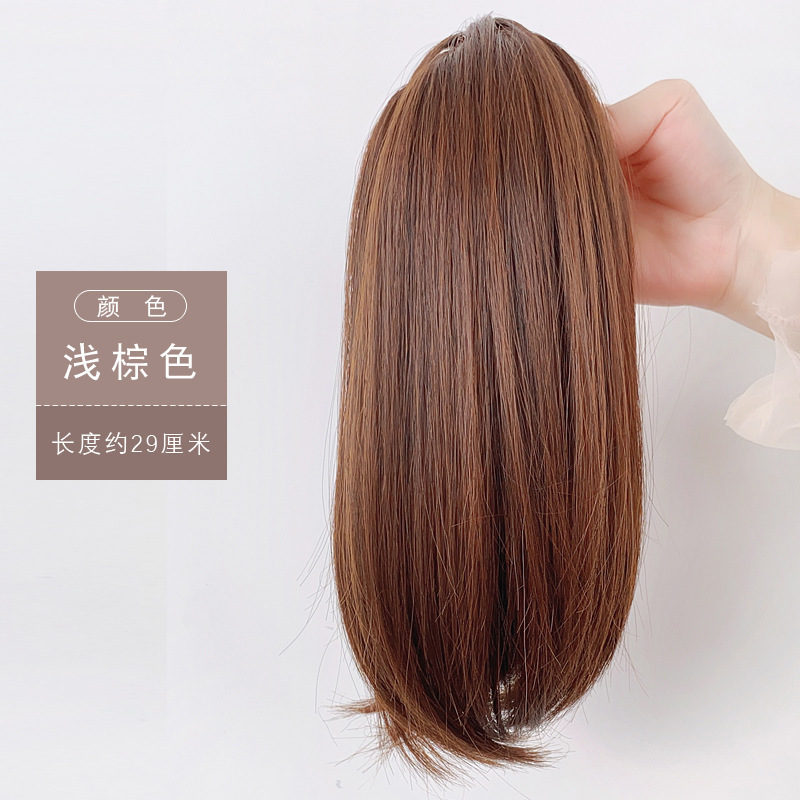 Peluca Cola de Caballo hembra Clip-en corto hebilla interior Cola de Caballo falsa Internet celebridad micro-roll Cola de Caballo mullida simulación pelo cola de caballo al por mayor