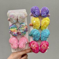 子供の髪の輪の明るい片の蝶の髪のひものかわいい頭の縄の女の子は馬尾の女の子の皮の筋の高弾を刺して髪の飾りを傷つけません。