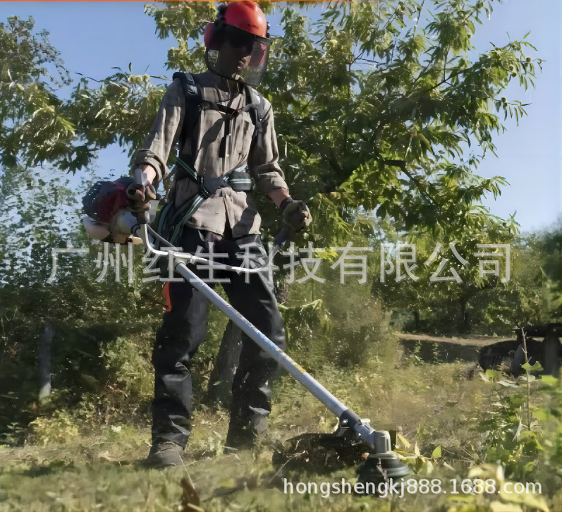 意大利欧玛BCH400T割草机 硬轴直杆侧挂式双把手割灌机草坪修剪机