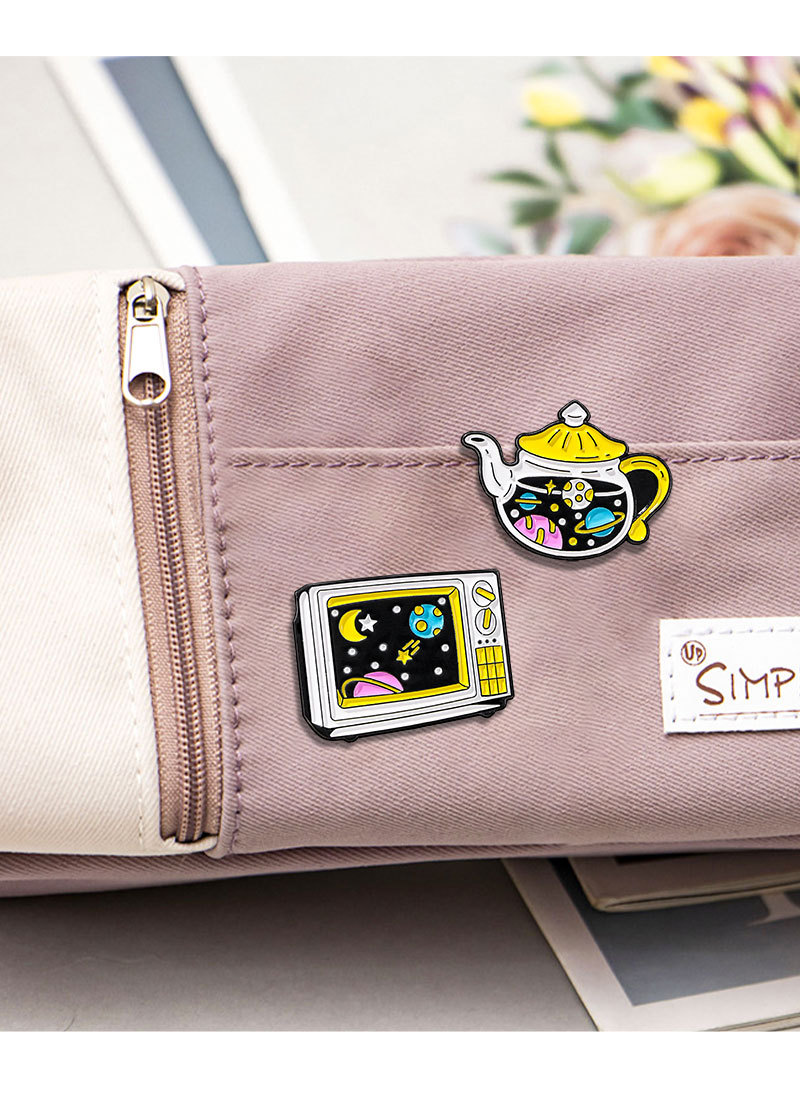 Cute, Modern Style Style Cute Modern Style Pin Universe Starry Sky Alloy Enamel Unisex Brooches