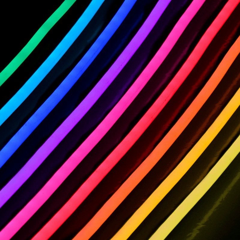 Tira de luz LED de neón 6*12 2835 de un solo color 12V de bajo voltaje, tira de luz de silicona modificada para modelado decorativo, flexible y moldeable