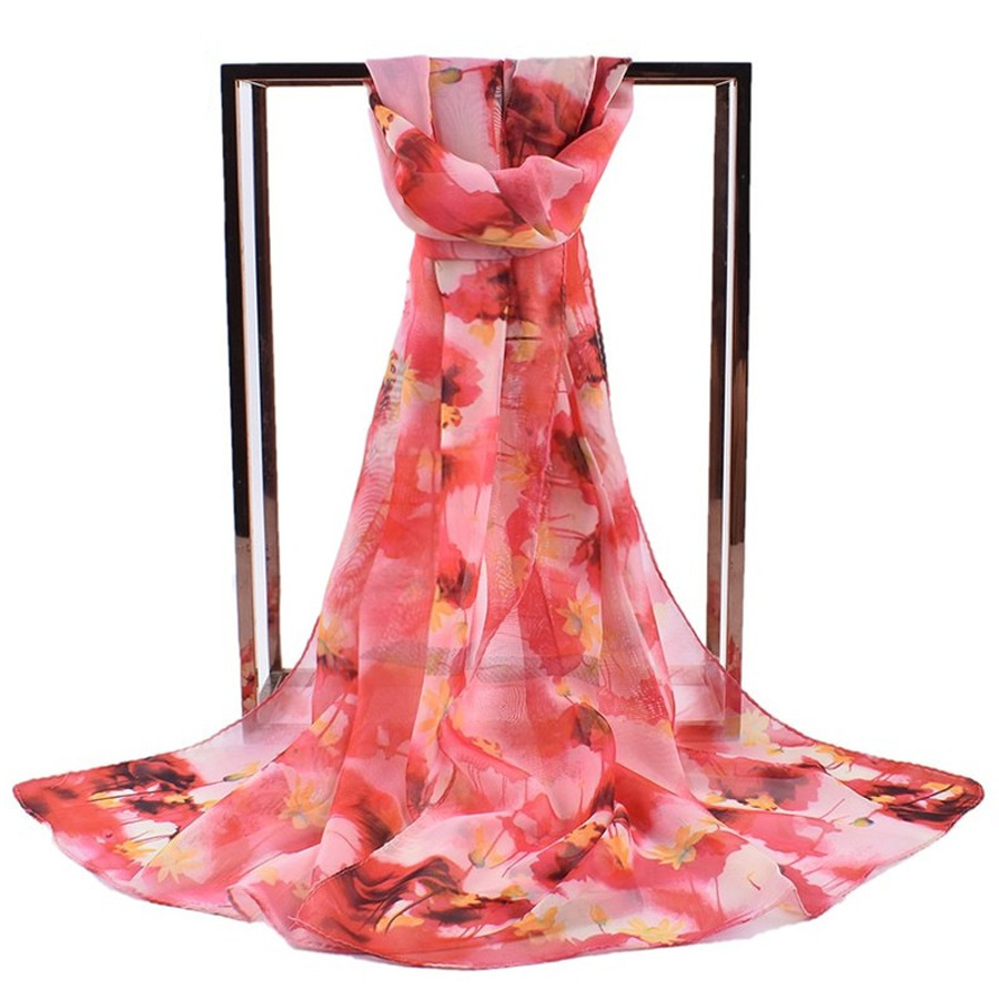 Summer fashionable thin elegant shiffon breathable scarf