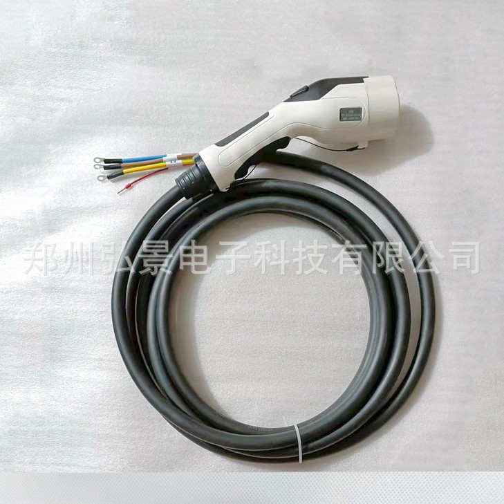 国标充电枪头一体5米线7KW32A16A新能源汽车交流充电桩配件桩头线