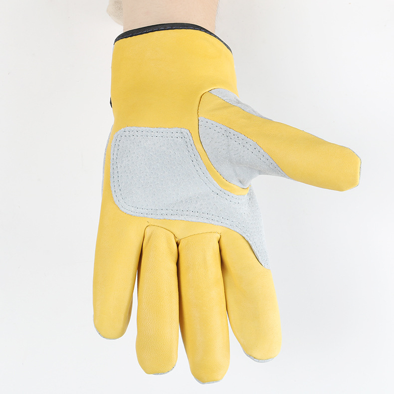 Guantes de protección laboral personalizados de piel de oveja guantes de protección contra el desgaste guantes de protección contra el desgaste al por mayor